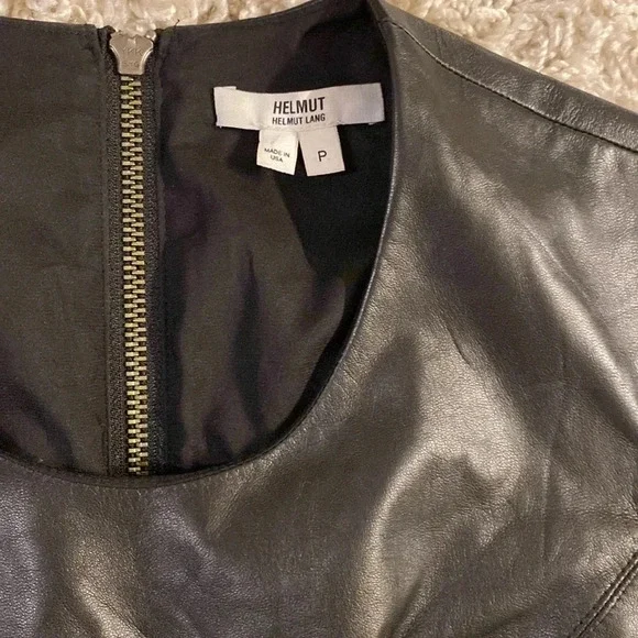 Helmut lang leather dress size P